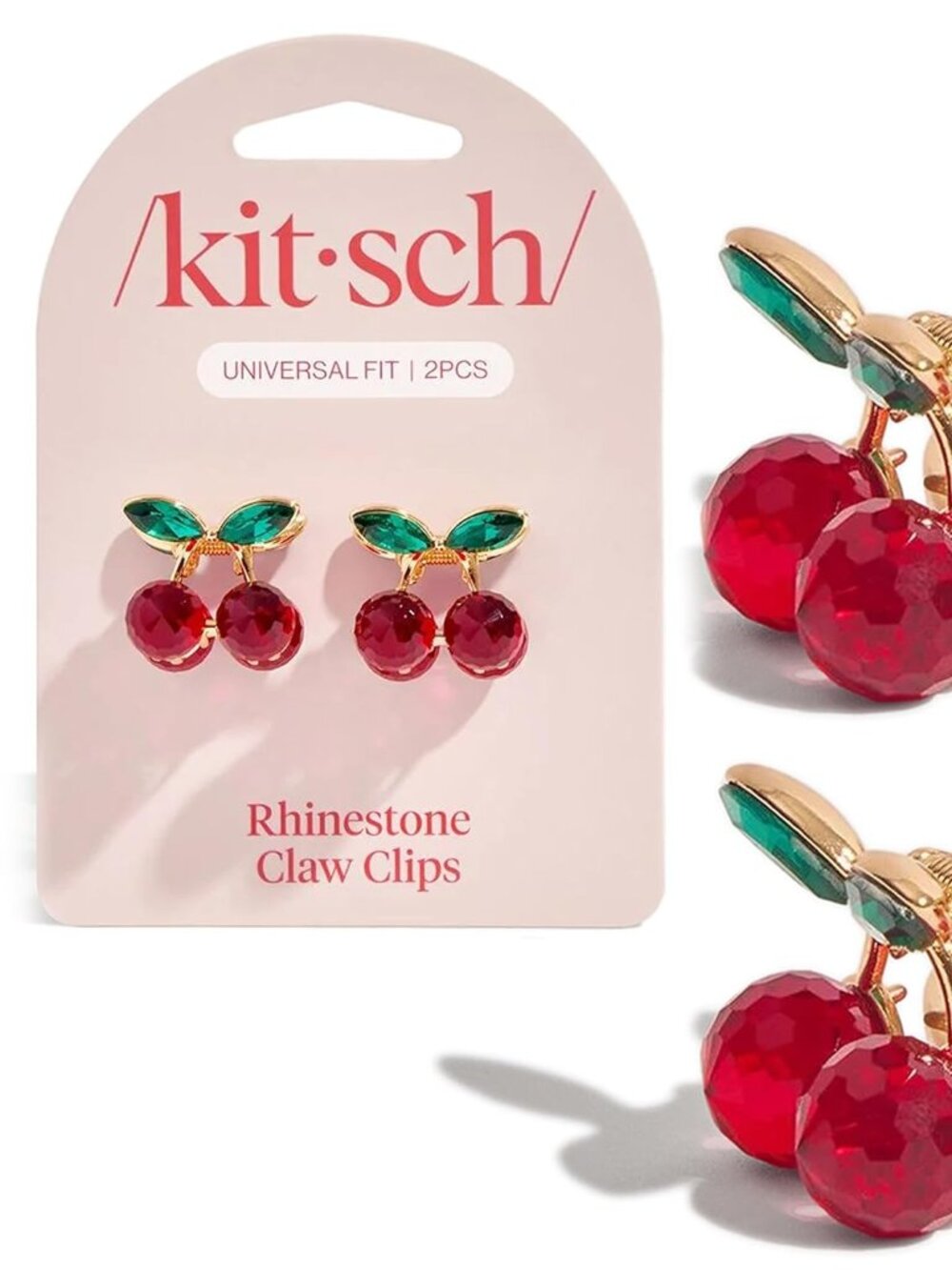 Rhinestone Cherry Small Hair Clips New !! Cherries